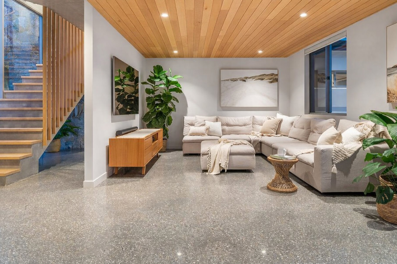 Concrete floor installation in Minot, ND